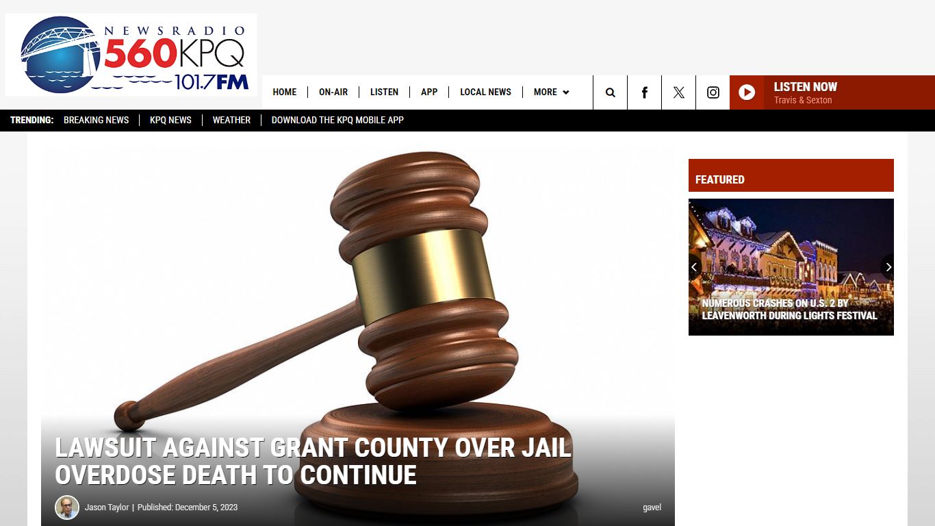 Lawsuit Against Grant County Over Jail Overdose Death to Continue